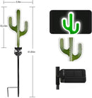 Solar Cactus Neon Lights Outdoor Decor- 2 Pack 41.3 in Gifts for Mom Woman, Garden Stake Decorative LED Lights Waterproof Path Lighting for Christmas Yard Lawn Patio Walkway Driveway Sidewalk Decor by GreenHaven Gardens
