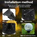 TOMEX Solar Garden Lights, Cracked Glass Ball Waterproof Warm White LED for Outdoor Decor Decorations Pathway Patio Yard Lawn, 1Pack (4.7") by GreenHaven Gardens