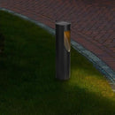 Techko Outdoor Solar Cylinder Bollard Path Lights, Modern Design, Waterproof IP65, Garden Lights for Landscape, Yard, Walkway, Pathway, Matte Black by GreenHaven Gardens
