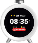 Dekala ChronoSense Alarm Clock for Bedroom Temperature Humidity, 7-Day Programmable 4 Alarms, 100dB Loud Gradual Alarm Clock Heavy Sleeper, IPS Screen Animation, Hourly Chime by TinyTreasures Baby Boutique