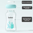 YOHKOH Glass Breast Milk Storage Bottles - 100% Leak-Proof, BPA-Free Breastmilk Storage Containers, Freezer & Dishwasher Safe, Ideal for Nursing Mothers (Multicolor, 5.4oz (Pack of 6)) by TinyTreasures Baby Boutique
