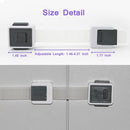 Child Proof Cabinet Locks, 4 Pack Child Locks for Drawer Cupboard Dishwasher Cupboard Pantry and Toilet. Adhesive Safety Baby Proofing Fridge Lock for Kids and Toddler by TinyTreasures Baby Boutique