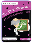 The Purple Cow- The Crazy Scientist Science Tricks Card Set, Forces and Energy, Science Experiment kit for Kids Both Boys and Girls 6 Years and Older, Instructions Inside – Amazing STEM Learning by TinyTreasures Baby Boutique