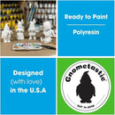 Gnometastic Gnude Mini Gnomes - Smoking Hippie Unpainted Gnome Statue, 3.5in DIY Paint Your Own Gnome Mini -Funny Garden Gnomes to Paint for Adults by GreenHaven Gardens