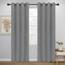 Easy-Going Blackout Curtains for Bedroom, Solid Thermal Insulated Grommet and Noise Reduction Window Drapes, Room Darkening Curtains for Living Room, 2 Panels (52x84 in,Light Gray) by CozyNest Decor