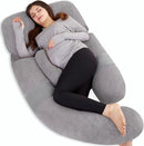 AS AWESLINGDetachable Maternity Pillow for Pregnant Women | 60in Pregnancy Pillows for Sleeping | Extra Large Full Body Pillow for Pregnancy with Crystal Velvet Cover(Dark Gray) by TinyTreasures Baby Boutique