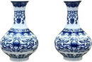 Set of Two Blue and White Porcelain Wall Vases for Flowers – Handmade Chinoiserie Ceramic Wall Mounted Flower Vase, Decorative Hanging Vases for Living Room, Bookshelf & Indoor Décor by CozyNest Decor