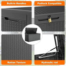100 Gallon Outdoor Storage Box – Waterproof Deck Box for Garden, Patio & Backyard,Black by GreenHaven Gardens