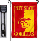 College Flags & Banners Co. Pittsburg State Gorillas Garden Flag with Pole Stand Holder by GreenHaven Gardens