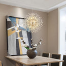 Modern Crystal Chandelier, Sputnik Dandelion High Ceiling Hanging Lamp, Large Beaded Gold Pendant Light for Living Room Dining Room Kitchen Island Bedroom (Gold 16Lights) by CozyNest Decor