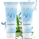 Florida Glow Water Based Sunscreen Lotion SPF 50, 8 OZ Pack of 2 - Florida keys and Hawaii act 104 reef compliant (oxybenzone and octinoxate free)- great for Kids and sports by TinyTreasures Baby Boutique