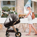 Mosquito Net for Stroller 2Pack - Protective Baby Stroller Mosquito Net - Perfect Bug Netting for Strollers, Bassinets, Cradles, Playards, Pack N Plays and Portable Mini Crib (Black) by TinyTreasures Baby Boutique