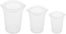 Zip Top Reusable Food Storage Bags | 3 Cup Set [Frost] | Silicone Meal Prep Container | Microwave, Dishwasher and Freezer Safe | Made in the USA by TinyTreasures Baby Boutique