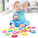 Link-to-Go Connecting Rings Toy Hanging Stroller Car Seat Crib Playmat Attach Toys Infant Newborn Boy Girl Clip On Early Education Learning Travel Accessory Set by TinyTreasures Baby Boutique