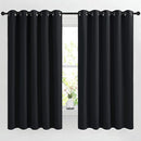 NICETOWN Blackout Curtain Panels 66 inches - Light Reducing Thermal Insulated Solid Grommet Blackout Curtains/Panels/Drapes for Living Room (Set of 2, 66 inches by 66 Inch, Black) by TinyTreasures Baby Boutique