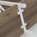 LVB Farmhouse Entryway Table, Industrial Wood Sofa Table with Storage Shelf, Modern Console Tables Behind Couch for Living Room, Wooden Hallway Foyer Table for Front Entry, White Rustic Oak, 55 Inch by CozyNest Decor