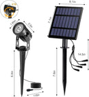 T-SUN Solar Spotlights, 4-in-1 Solar Landscape Spot Lights Outdoor Waterproof Auto ON/Off 5W Separate Solar Panel LED Lights, Solar Lights for Garden, Yard, Driveway, Pool Area(Warm White-3000K) by GreenHaven Gardens