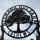 RealSteel, Tree of Life, Oak Tree Family Monogram, Custom Metal Signs, Personalized Wall Art, Split Letter Monogram, Metal Wall Decor, Last Name Sign, Family Name Sign, Dad Gift, Outdoor Garden Decor by CozyNest Decor