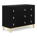 GAP babyGap Legacy 6 Drawer Dresser with Leather Pulls and Interlocking Drawers - Greenguard Gold Certified, Ebony/Natural by TinyTreasures Baby Boutique