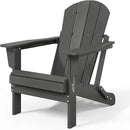 Westin Outdoors Laguna WO Outdoor Adirondack Folding Patio Chairs 8 PCS Set Retro Beach Aesthetic for Backyard, Lawn, Patio, Deck, Garden, Weather Resistant Polyethylene Plastic Lounger (Gray) by GreenHaven Gardens
