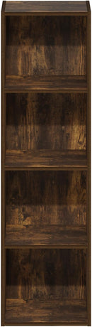 Furinno Pasir 4-Tier Open Shelf Bookcase, Bookshelf, Amber Pine by TinyTreasures Baby Boutique