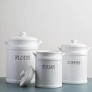 Ceramic Canister Set with Airtight Lids - 3-Piece Kitchen Storage for Flour, Sugar, Coffee, Tea & Spices - Modern Countertop Decor by CozyNest Decor
