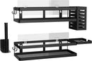 PUSDON Metal Wall Hanging Basket 2 Packs DIY Suitable for Multiple Scenes - Middle Black Guardrail Suit by CozyNest Decor