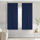 MIULEE Navy Blue Back Tab Blackout Curtains 63 Inch Length 2 Panels Set for Living Room Bedroom Privacy, Rod Pocket/Pinch Pleat Thermal Insulated Room Darkening Pleated Light Blocking Drapes by TinyTreasures Baby Boutique