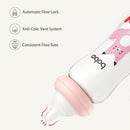YOHKOH Natural Glass Baby Bottle with Natural Response Nipple, Newborn Anti-Colic Baby Bottles, Wide Neck Mushroom Cap Baby Bottle, Clear (8.8ounce (Pack of 2), Red2) by TinyTreasures Baby Boutique