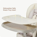 6 in 1 Convertible High Chairs for Babies and Toddlers,Portable High Chair with Dishwasher Tray and 4 Wheel,Booster Seat for Dining Table,Foldable Toddle and Baby Feeding Highchair (White) by TinyTreasures Baby Boutique