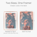 Homeforia 12x17 Picture Frame Rose Gold, High End Metal 12x17 Poster Frames with Mat 10x15 Photo, 12 x 17 Rose Gold Frame Matted to 10 by 15 Print, 17x12 Thin Frame, Tempered Glass, Wall Kit, Set of 1 by CozyNest Decor