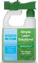 Maximum Green & Growth Fertilizer High Nitrogen 28-0-0 Liquid Lawn Food Spray Spring & Summer- Any Grass Type- Simple Lawn Solutions - Concentrated Quick & Slow Release Attached Sprayer (32 Ounce) by GreenHaven Gardens