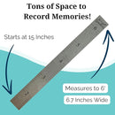 Wooden Growth Chart – Kids Height Chart, Wall Measurement for Kids, Height Chart for Wall, Growth Ruler for Children – Our Growing Grandkids, Gray (63"x6.7") by TinyTreasures Baby Boutique