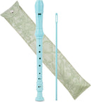 Recorder Instrument for Beginner Kids Adults,8-Hole Soprano Descant Recorder Music Flute with with Cleaning Rod & Leather Case For School Student Home Entertainment(2-Carved Light Green) by TinyTreasures Baby Boutique