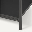 Amazon Basics - End Table with Bottom Shelf, Living Room Side Table, Steel Frame, Wooden Black by CozyNest Decor