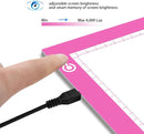 LitEnergy Portable A4 LED Copy Board Light Tracing Box, Pink Ultra-Thin Adjustable USB Power Artcraft LED Trace Light Pad for Tattoo Drawing, Streaming, Sketching, Animation, Stenciling by TinyTreasures Baby Boutique