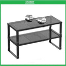 Metal Stackable Expandable Storage Shelf - Multi-Functional Home Storage Shelf, Suitable for Kitchen, Cabinet，Bathroom, Office, Garage, etc.（3PACKS/Black/Large by CozyNest Decor