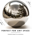 8 Inch Stainless Steel Gazing Globe,v2croft Hollow Ball Mirrored Surface Polished Shiny Sphere,Garden Stainless Steel Gazing Ball for Outdoor Lawn Pond Yard Ornament(Silver) by GreenHaven Gardens
