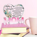 Mothers Day Gifts Best Mom Gifts -Gifts for Mom from Daughter Son - Best Mom Ever Gifts Unique Mother Birthday Acrylic Heart-Shaped Plaque Desk Decorations Present for Mom Christmas Anniversary by CozyNest Decor
