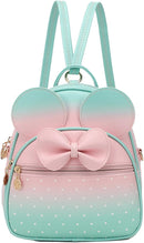 KL928 Girls Bowknot Polka Dot Cute Mini Backpack Small Daypacks Convertible Shoulder Bag Purse for Women by TinyTreasures Baby Boutique