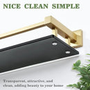 Alise Bathroom Shelves,Gold Glass Shelf for Bathroom, Modern Floating Shelves,20 inch by CozyNest Decor