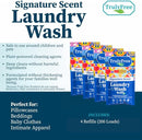 Natural Laundry Detergent for Sensitive Skin | Eco Friendly, Plant Based, Baby Clothes Safe | Clean & Easy Powder to Liquid, 4 Pack Refill Detergent, NO Jug | Signature Scent, 200 Loads by TinyTreasures Baby Boutique
