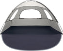 WhiteFang Beach Tent Anti-UV Portable Sun Shade Shelter for 3/4/6/8 Person, Extendable Floor with 3 Ventilating Mesh Windows Plus Carrying Bag, Stakes and Guy Lines by TinyTreasures Baby Boutique