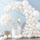 RUBFAC 129pcs Pearl White Balloons Different Sizes 18 12 10 5 Inch for Garland Arch Kit, Latex Balloon for Wedding Engagement Anniversary Bridal Baby Shower Birthday Party Decoration by TinyTreasures Baby Boutique