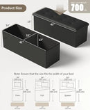 Storage Ottoman Bench, Folding Ottoman Foot Rest, 15 x 43 x 15 Inches, End of Bed Bench,Storage Chest, for Living Room, Bedroom, Hallway, Entryway, Holds up to 700 lb,Black by CozyNest Decor