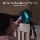 Momcozy Portable Stroller Fan, 8000mAh, 27H Ultra-long Battery Life, Detachable 4 Speed 360°Rotate, LED Night Light with 2 Modes, USB Rechargeable Handheld Cooling Fan for Travel, Car Seat, Bedroom by TinyTreasures Baby Boutique