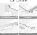 Wall Mounted Clothes Drying Rack,Drying Rack Clothing Wall Mount with Foldable Features(Tri-Fold),Space Saver,Wall Mounted Drying Rack for Laundry Balcony Bathroom (White) by CozyNest Decor