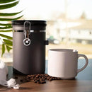 Veken Coffee Canister, Airtight Stainless Steel Kitchen Food Storage Container with Date Tracker and Scoop for Grounds Coffee, Beans, Tea, Flour, Cereal, Sugar, Cookies Jars, 22OZ Gray by CozyNest Decor