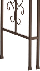 Evergreen Plow & Hearth Montebello-Gunmetal Garden Arbor - 7 Feet Tall | Slim Metal Arch with Iron Trellis for Climbing Plants | Elegant Wedding Arbor | Outdoor Patio & Garden Decor by GreenHaven Gardens