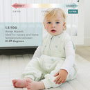 Tealbee Dreamsuit: Toddler Sleep Sack with Feet 3T 4T - 1.5 TOG Winter Baby Wearable Blanket for Walkers - Rayon made from Bamboo, Organic Cotton Sleep Bag - Seashell by TinyTreasures Baby Boutique